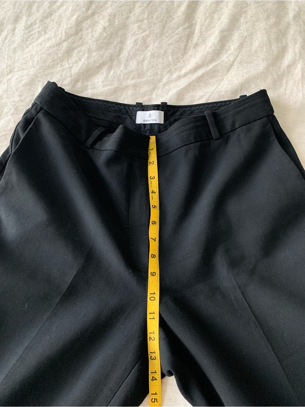 Babaton Pant Agency Black cropped Wide-Leg Pants women’s size 12 - Picture 8 of 9